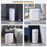 ELPHECO Bathroom Trash Can with lid 2.5 Gallon Waterproof Motion Sensor Wastebasket
