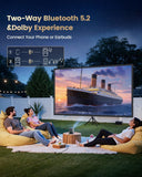 4K Portable Smart Projector with WiFi and Bluetooth [Compatible with Netflix & Dolby Audio], Mini Outdoor Movie Projector with Native 1080P, Auto Keystone & Electric Focus for Home Theater, Bedroom