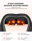 Shiatsu Neck and Back Massager with Heat, Corded Deep Tissue Shoulder Massager for Pain Relief, 3D Kneading Nodes, Eligible for FSAHSA Electric Massage Pillow for Home Office Car, Gift for Men Women