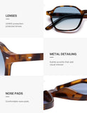 SOJOS Retro Square Polarized Sunglasses Womens Men SJ2674 Tortoise/Blue