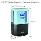 PURELL ES6 Automatic Wall-Mounted Hand Soap Dispenser, Graphite, Compatible with 1200 mL PURELL HEALTHY SOAP Refills (Pack of 1) - 6434-01 - Manufactured by GOJO, Inc.