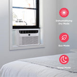 Frigidaire 6,000 BTU Window Air Conditioner with Remote Control, Cools Up to 250 Sq. Ft., Quiet Operation, Eco Mode, 3 Fan Speeds, Auto Restart, White