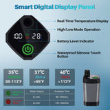 COOLIGO Portable Camping Shower with Heater, 6000mAh Rechargeable Camping Shower with 2000W Immersion Heater, LED Display, Heated Outdoor Shower for Travel, Hiking, Car, Pet