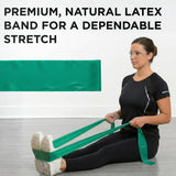 THERABAND Resistance Band, Green, Heavy, 50-Yard Roll, Latex, Elastic Band for Exercise, Physical Therapy, Yoga, Pilates, Stretching, Home Workouts, Cut-to-Length, Color-Coded Levels