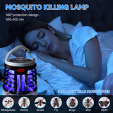 2 Pack 3 in 1 Bug Zapper USB Rechargeable Mosquito Killer Portable Waterproof Mosquito Repellent Outdoor Indoor LED Lantern Bug Zapper Camp Light SOS Emergency Light for Home, Backyard (2, Black)