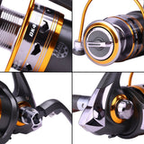 Sougayilang Spinning Fishing Reels Smooth 11BB for Inshore Boat Rock Freshwater Saltwater Fishing-DK1000