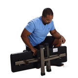HolaHatha Home Gym Steel Workout Bench for Barbell, Weight Lifting, and Exercise, Black HolaHatha