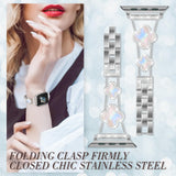 Bling Silver Band Compatible with Apple Watch Bands for Women 49mm 44mm 45mm 46mm 42mm Series 11 10 Ultra 9 8 7 6 5 4 1 2 3, Cute Metal Brazalete, Adjustable Bracelet for Iwatch Band Jewelry Colorful