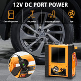 2000A Peak Jump Starter with Air Compressor, Portable Power Station with 400W Inverter, 12V Car Battery Booster for 8.5L Gas/Diesel Engines