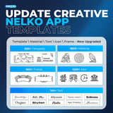 Nelko Label Maker Machine with Tape, PM220 Bluetooth Label Printer, Cyan