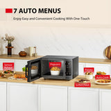 TOSHIBA Flatbed/No Turntable Design Microwave Oven with Inverter Technology, Smart Sensor, Mute Function, 1200W, 1.3 Cu.Ft., Black Stainless Steel, ML-EM13PAITF(BS)