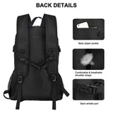Goloni 45L Hiking Backpack Lightweight Foldable, Waterproof Camping Backpack with Rain Cover & Hiking Pole Mat Carrying System, Ergonomic Water Resistant Daypack for Trekking Travel Men Women,Black
