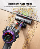 ozeeco Cordless Vacuum Cleaner, 650W/55KPA/70Mins Vacuum Cleaners for Home, Self-Standing Stick Vacuum with Wall Mount Charging and Auto Mode, Touch Screen, Vacuum Cordless for Pet Hair/Carpet/Floor