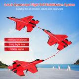 Beffkkip RC Airplane 2CH RC Plane 2.4GHz Remote Control Plane RTF SU35 RC Jet Easy to Fly FX620 Airplane Toys rc Planes for Adults, Kids and Beginner with Night Lights（Red）