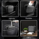 UCZAUXBVA Car Trash Can Hanging Storage Box ABS Side Door Waste Bin for Interior(Black)