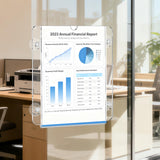 Sahasea Acrylic Window Sign Holder with Suction Cup 8.5 X 11, 4 Packs Acrylic Frames Glass Door Wall Mount Advertising Signage Sign Holder for Business, Restaurant, Store, Notice, Office