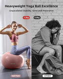 YOTTOY Anti-Burst Exercise Ball for Working Out, Yoga Ball for Pregnancy,Extra Thick Workout Ball for Physical Therapy,Stability Ball for Ball Chair Fitness with Pump (Pink) YOTTOY