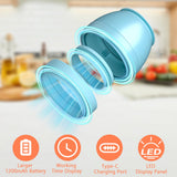 Zivif Electric Mason Jar Vacuum Sealer, Rechargeable Vacuum Sealing Kit for Wide & Regular Mouth Mason Jars, Automatic Jar Sealer for Canning and Food Storage, Includes Lids & Accessories, Blue