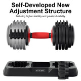Fit Sir Adjustable Dumbbell Set 55LBS,10 in 1 Free Weights Dumbbell with Secure Locking Mechanism for Safe,1 Sec Speed Adjustment Men/Women Gym and Home Strength Training Equipment.