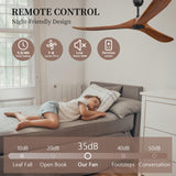 Obabala Ceiling Fan no Light,70 inch Outdoor Ceiling Fan Without Lights for Patios, 3 Blade Solid Wooden Large Propeller Ceiling Fans with Remote for Farmhouse Outside Kitchen Gazebo Indoor