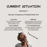 XEEAOFE Mini Nail Painting Machine, Digital Mobile Nail Art Printer, Smart Phone Control, Smart 3D Nail Art Printer Printing