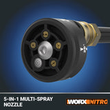 Worx Nitro Hydroshot 20V 710PSI Light-Duty Electric Pressure Washer with Brushless Motor Cordless, Lightweight, 5-in-1 Portable Power Cleaner, Power Share Compatible – Battery & Charger Included