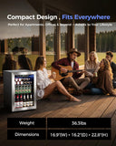 Feelfunn 1.7 Cu.Ft Beverage Refrigerator Cooler - 68 Can Mini Fridge Glass Door for Drink Soda Beer Wine - Small Refrigerator for Bedroom Office Home Dorm Bar, Silver