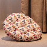 GNAIXEZ Cotton Linen Thick Round Seat Cushion, Office Chair Pads Comfort Floor Cushion Indoor Cushions Warm Soft Pad Patio Mats for Outdoor Dining Car Pain-b Diameter-58cm(23inch)