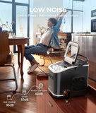 Portable Ice Maker with Self-Cleaning, 9 Bullet Ice Cubes in 6 Mins, 26lbs/24Hrs, Ice Maker Machine with Ice Bags | Black ecozy