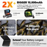 [FishPRO® 2026 Upgrade] NO.1 HD 1080P Underwater Fishing Camera 7''IPS w/DVR-32GB,Ice Fishing Camera w/10,000mAh(Ease to Use), Fish Finder Camera for Ice Lake Boat Fishing w/USB-C, LED+IR, 83ft