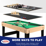 Rioloiuy 12-in-1 Multi Game Table, Foosball, Air Hockey, Pool and More, Compact Wood Game Table for Home Game Rooms and Family Nights