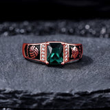 Oseew 2027 Men Gold Graduation Class Ring High School (Rose Gold)