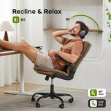 Office Chair Adjustable Desk Chair Mid Back Executive Comfortable Bonded Leather
