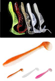 paddle tail swim baits Soft Fishing Lures Set Soft Fishing Lures,6.5cm/8cm Paddle Tail Swimbaits, 60 PCS Soft Plastic Baits with Curly Tails,paddle tail swimbaits Fishing Lures swim baits soft plastic