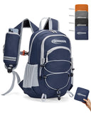 CROSSGEAR 24L Packable Backpack, Lightweight Hiking Daypack, Multiple & RFID Pocket, Water-Resistant Foldable Hiking Backpack for Women Men, Nylon Fabric for Travel Camping, Navy Blue