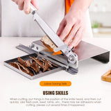 CGOLDENWALL Manual Ribs Meat Slicer Household Stainless Steel Small Bone Cutting Slicing Machine Chicken Lamb Chops Ribs Herb Pastry Cutter for Home Cooking