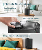 BREEZOME 6L Humidifiers for Bedroom Large Room & Essential Oil Diffuser, Ultrasonic Top Fill Cool Mist Humidifiers for Baby, Plants, Nursery Last up to 60 Hours, Smart Humidistat Control, Quiet, Black