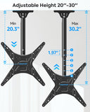 MOUNTUP Outdoor Ceiling TV Mount for 26"- 65" TVs, Waterproof & Rustproof Outside Ceiling Mount with Stainless Steel Hardware, Heavy Duty 99lbs Full Motion Bracket for Patio/Gazebo, Max VESA 400x400mm