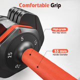 Adjustable Dumbbells Set 25LB, Adjustable Weights 5/10/15/20/25lbs, Adjustable Dumbbell Pair 50LBS Dumbbell Anti-Slip Handle for Exercise Fitness Workout Adjustable dumbbell set 2 (25, Pounds) LifeOG