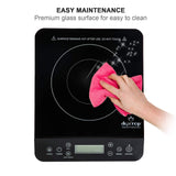 Portable Induction Cooktop, Countertop Burner Induction Hot Plate with LCD Sensor Touch 1800 Watts, Black duxtop