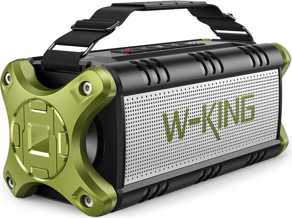 W-KING Bluetooth Speaker, 90W Peak 50W RMS Portable Speakers Bluetooth Wireless Loud, IPX6 Waterproof Outdoor Large Bluetooth Speaker Subwoofer/Bass Boost/DSP/40H Playtime/Stereo Pairing/Power Bank/TF W-KING