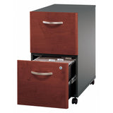 Bush Business Furniture Series C 2 Drawer Rolling File Cabinet in Hansen Cherry - Assembled, Mobile Document Storage