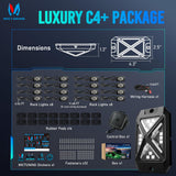 MICTUNING C4+ RGBW Rock Lights, 16 Pods 360° Ultra Bright Pure Color Underglow Neon Lights, Bluetooth APP Control & Music Mode, IP68 Waterproof, for Trucks Cars ATV UTV Golf Cart (2 Year Warranty)