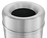 Rubbermaid Commercial Products Crowne Collection Open Top Trash Can, 30-Gallon, Aluminum, Indoor/Outdoor Waste Container for Mall/School/Office
