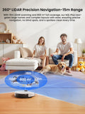 Lefant LiDAR Robot Vacuum and Mop, 75-Day Self-Emptying, 6000Pa Strong Suction, Customized Cleaning, Multi-Floor Mapping, 130 Min Runtime, 2.4G/5G WiFi/Alexa/APP/iWatch, M2L Plus