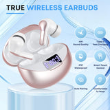 Fhumsh Wireless Earbuds, Bluetooth 5.4 Headphones HiFi Stereo/Crystal Clear