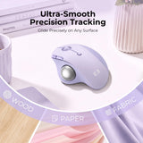 seenda Wireless Trackball Mouse, Ergonomic Bluetooth Mouse,Light Purple