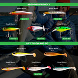 FONMANG Fishing lures-2026 New Fishing Lure kit for Bass Trout,Tackle Box with Tackle Included, Fishing Plugs,Swimbait, Minnows, Soft Baits, Hooks & Weights Accessories (H1-279pcs All-in-One)