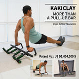 KAKICLAY New Upgrade Pull Up Bar for Doorway with Ergonomic Grip - Upto 440 Lbs Capacity, No Screwing or Slipping
