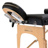 Professional Portable Massage Table with Backrest - Black Saloniture